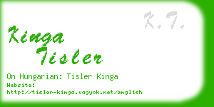 kinga tisler business card